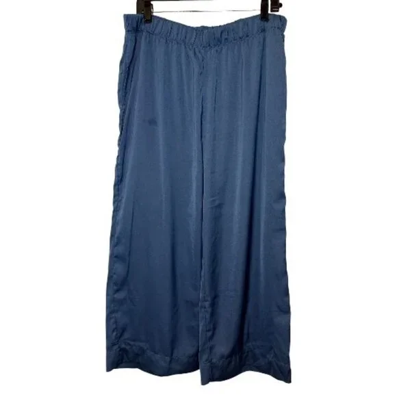 Banana Republic wide leg pants blue women's size L - Picture 2 of 4
